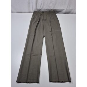 John Alexander Dress Pants Mens 36x37 Gray Wool Pleated Classic Fit NWT Office